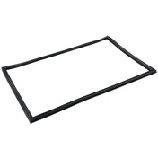 A black rectangular door gasket, model E-KBB48-2G-24, with rounded corners lies flat on a white background. Designed for Empura Refrigeration, the gasket appears flexible and slightly uneven along the edges for a subtle 3D look.