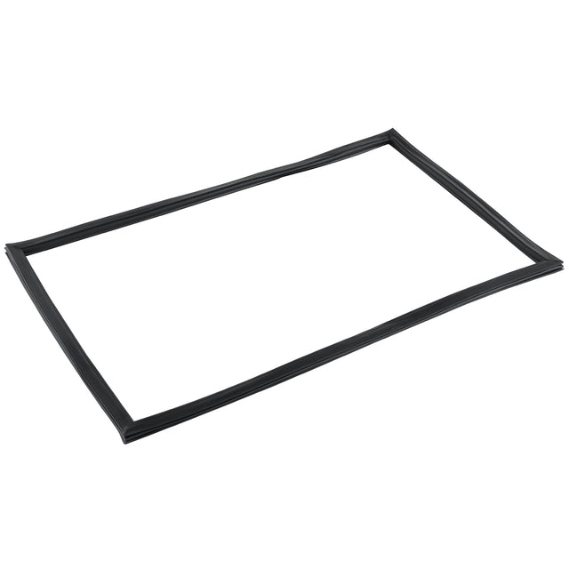 A rectangular, flat black rubber door gasket for Empura Refrigeration (E-KBB72-3G-24) is shown on a white background. The gasket has slightly uneven edges and forms a complete closed loop, resembling a picture frame without any internal structure.