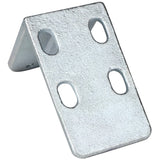 A metal door hinge bracket, model E-KB25WR for Empura Refrigeration, with a 90-degree angle and rough, textured surface. It features four elongated oval holes for mounting and is silver in color against a white background.