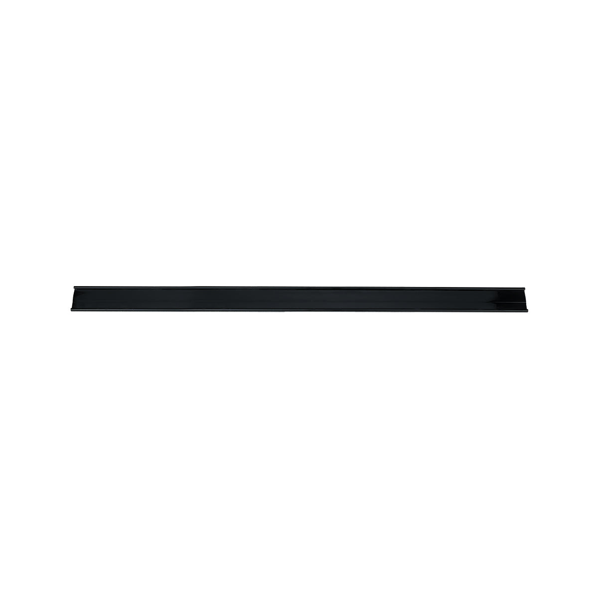 A long, narrow, black rectangular bar—resembling an EGM-75B from Empura Parts—with a slight bevel along the edges, is centered on a plain white background. The bar appears smooth and glossy, similar to those in a price tag set.