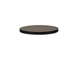 A round, flat Sid Table Top with a wood-grain pattern and dark edge, crafted from wood-look aluminum, is seen from a slightly angled view and isolated on a plain white background—ideal for outdoor settings. No table legs or other objects are visible.