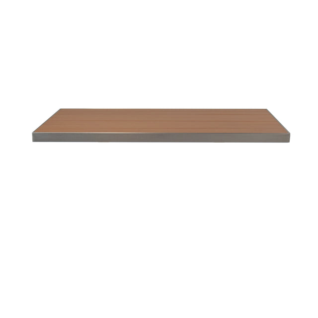 A single floating, rectangle 48 x 30 shelf with a light brown finish and clean edges, viewed from the front against a plain white background. The shelf appears modern and minimalist, with no visible brackets or supports.