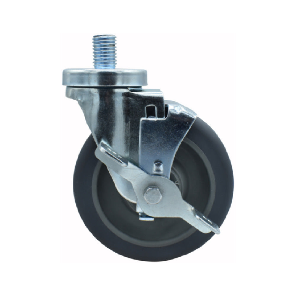 BK Resources 5SBR-6ST-GR-TLB Rubber Wheel 5" Diameter 3/4"-10 X 1" Threaded Stem