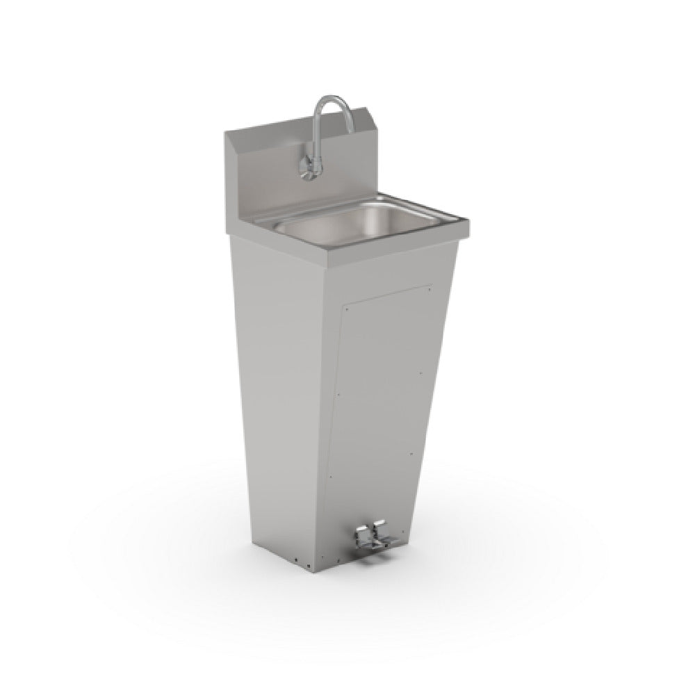 John Boos PBHS-F-1410-FV2-T-X Pro-Bowl Hand Sink Floor Mount Tappered Pedestal
