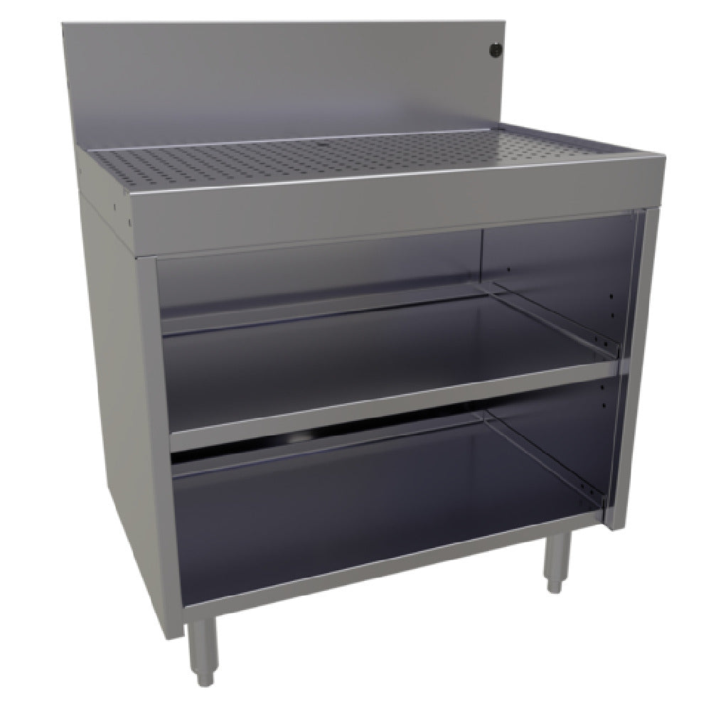 Glastender DBCA-30-LD Underbar Drainboard Open Front Cabinet Base 30"W X 19"D