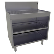 Glastender DBCA-30-LD Underbar Drainboard Open Front Cabinet Base 30"W X 19"D