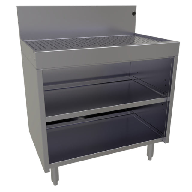 Glastender DBCA-30-LD Underbar Drainboard Open Front Cabinet Base 30"W X 19"D