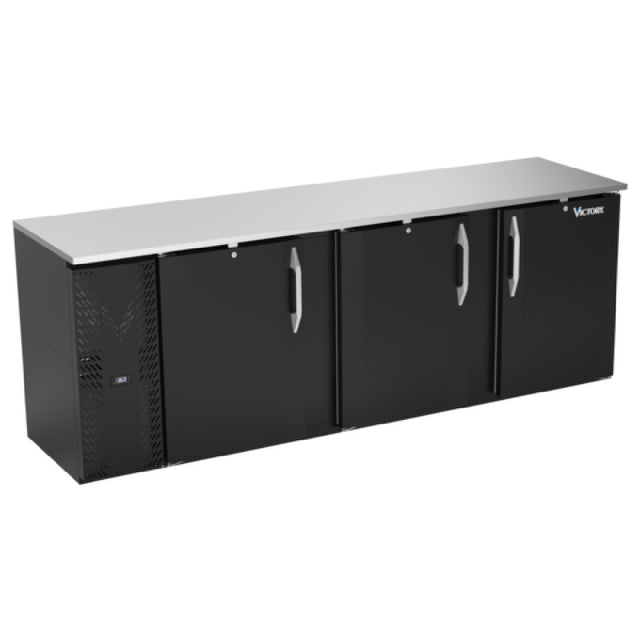 Victory VBBN94HC-F-B - Back Bar Refrigerator, Food Rated, Three-section