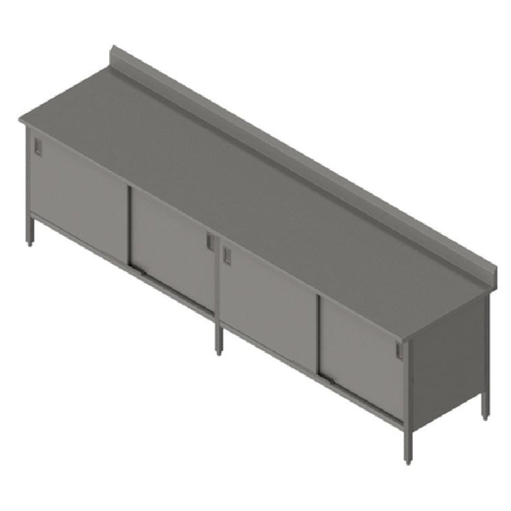 John Boos EBSS6R5-2496 Work Table Cabinet Base With Sliding Doors 96"W X 24"D