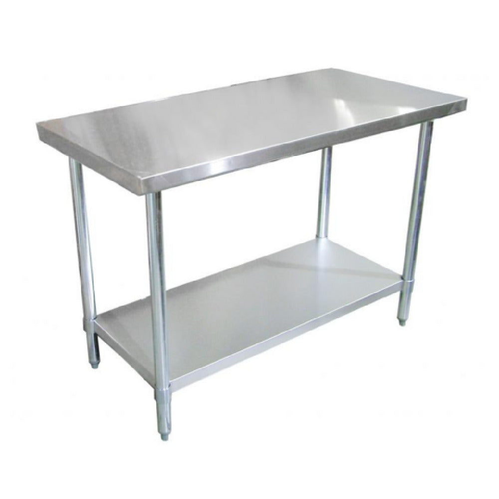 Omcan 47722 (47722) Work Table 60"W X 18"D X 34"H 18/430 Stainless Steel Flat Top