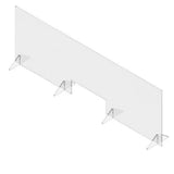 Spring USA SFPT2472 Safety Shield 72"W X 10-1/2"D X 23-3/4"H Self-standing