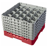 Cambro 20S1114163 Camrack® Glass Rack With (6) Soft Gray Extenders Full Size