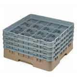 Cambro 16S800184 Camrack® Glass Rack With (4) Soft Gray Extenders Full Size