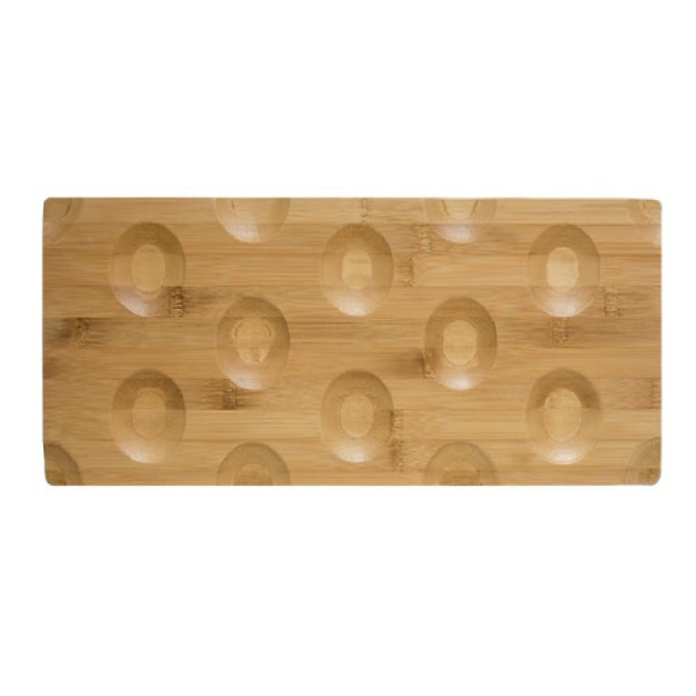 JB Prince RB386 Jo Bamboo Tray 17.32"W X 7.87"D X .39"H 8 Cavity