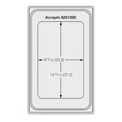Vollrath 8240516 Miramar™ Template For (1) Rectangle (3/4) Size) Decorative Pan