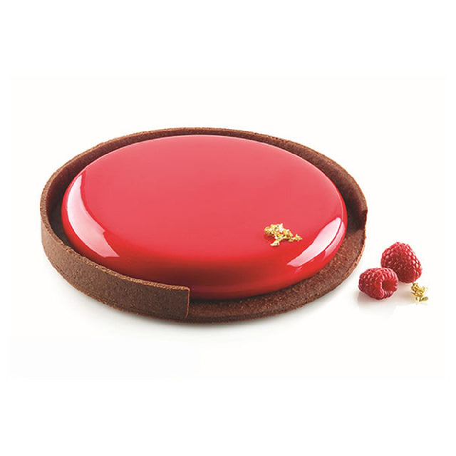 Louis Tellier KIT TART RING 19 Silikomart Tart Ring Mold Kit Includes: (1) 6" Dia. X 0.7"H White Silicone Ring Mold (13.5 Oz. Capacity) & (1) 7.4" Dia. X 0.7"H Thermoplastic Composite Non-stick Ring