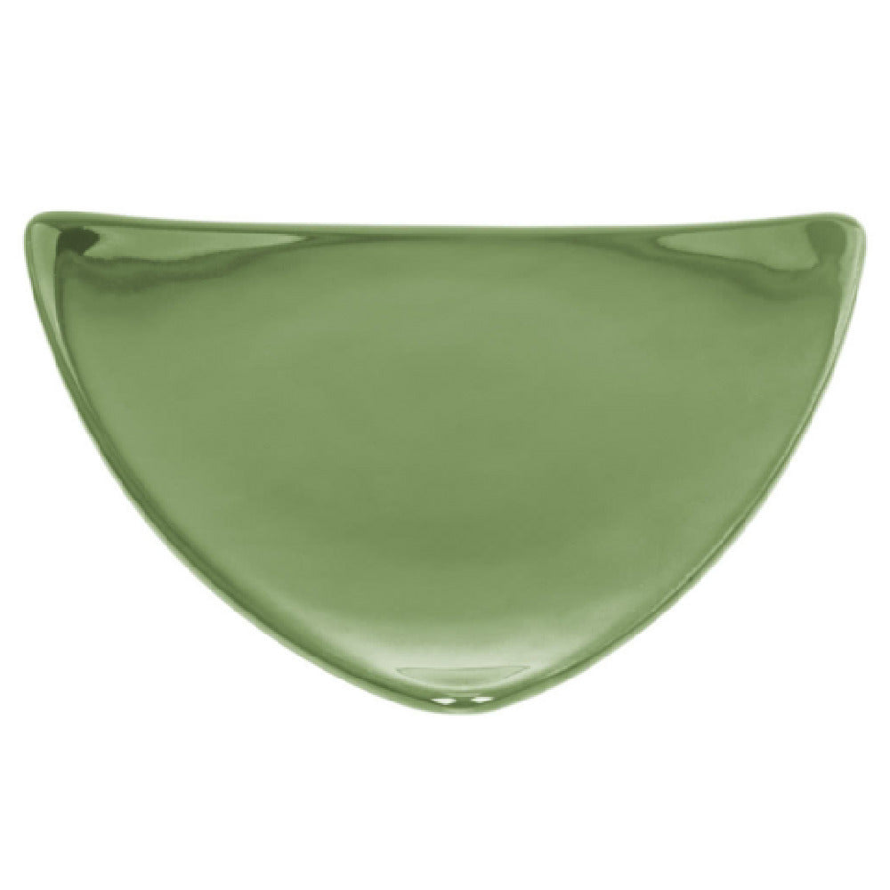 CAC China TRG-16-G Festiware Plate 10-1/2"L X 10-1/2"W X 1-1/8"H Triangular