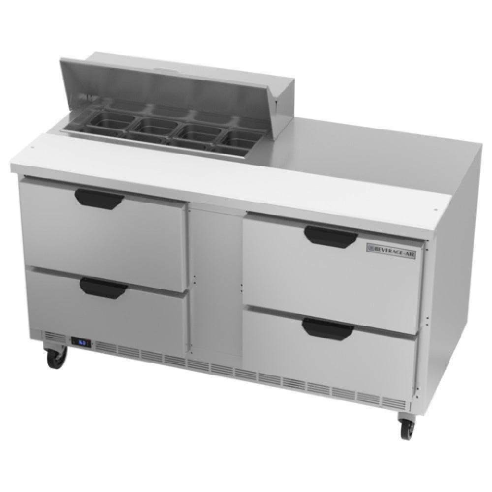 Beverage Air SPED60HC-08-4 Sandwich Top Refrigerated Counter Two-section 60"W