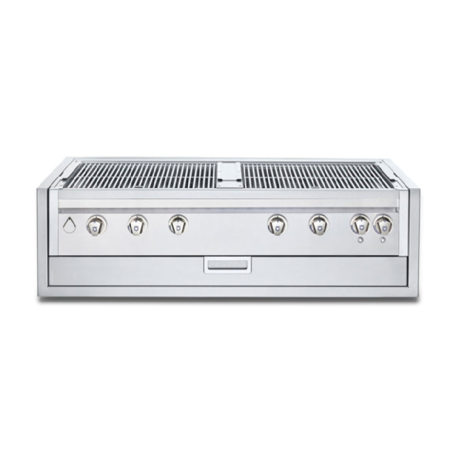 Crown Verity IBI482RD-GO-FLT Infinite Series 48" Built-In Outdoor Charbroiler Grill (6) 14750 BTUH Stainless Steel Burners