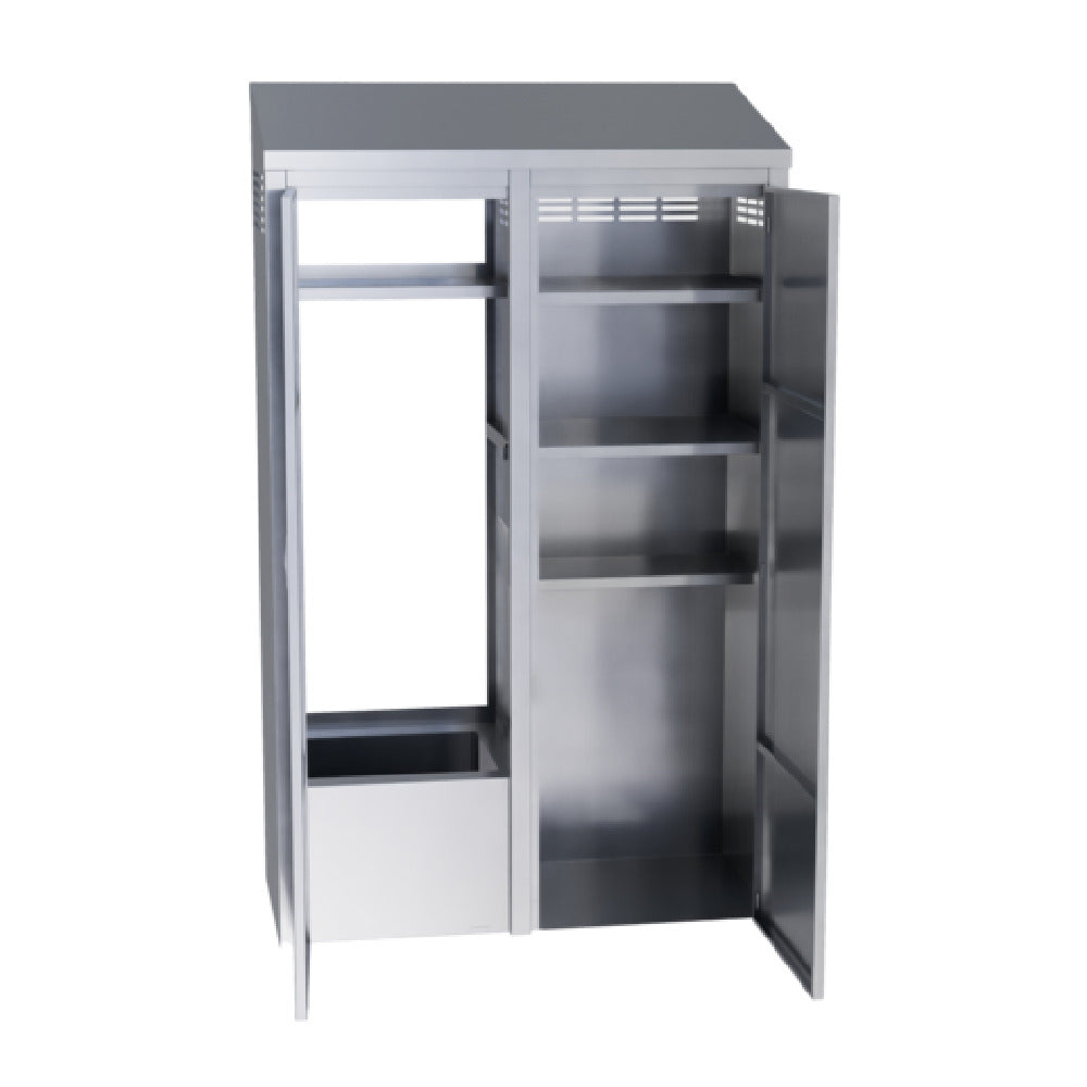 Winholt STCT-HD2450.5H84-MPSL-ST-KT - Mop Sink Cabinet, 24"W X 50.5"L X 84"H, Stainless Steel