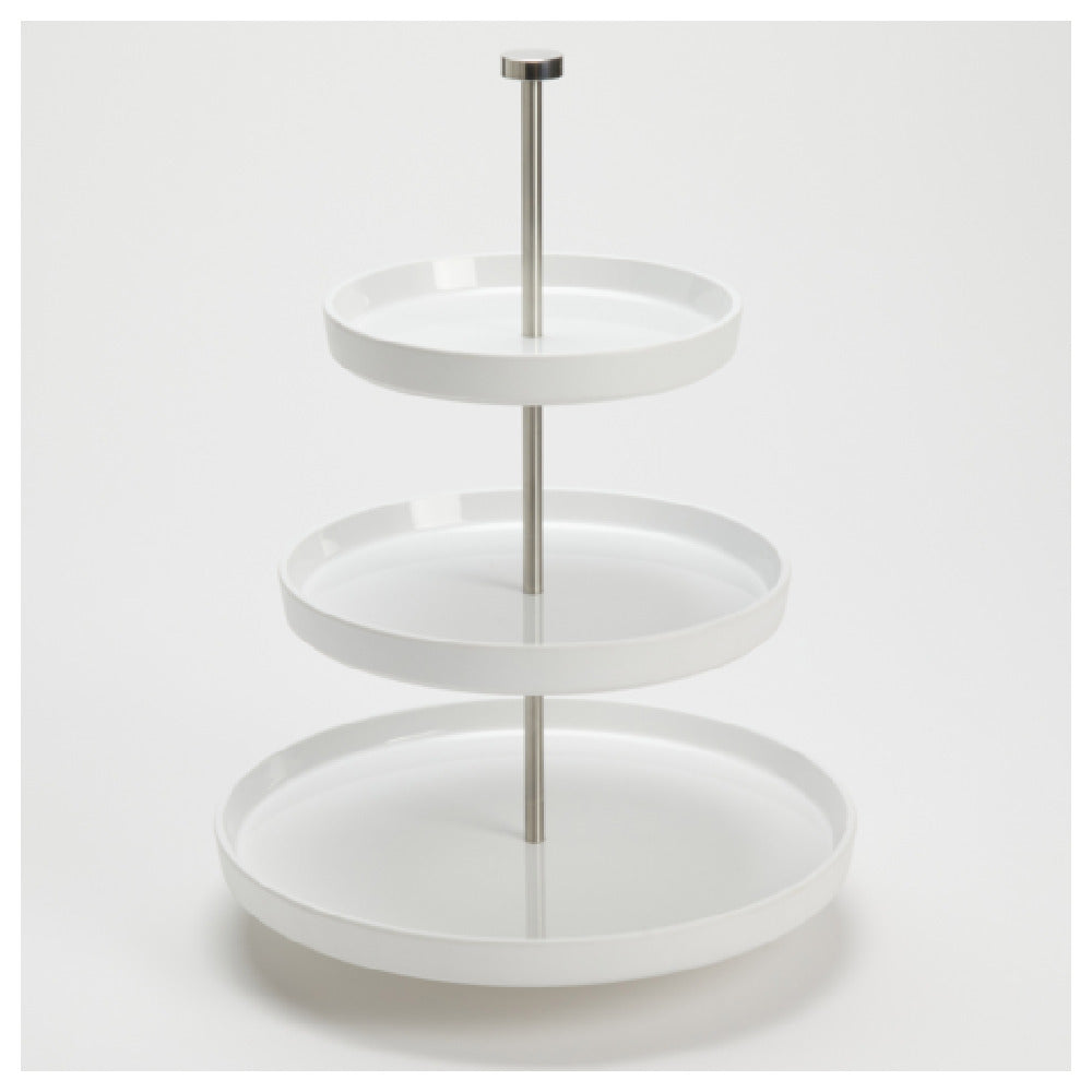 American Metalcraft LFTTSW17 Tiered Stand Melamine White