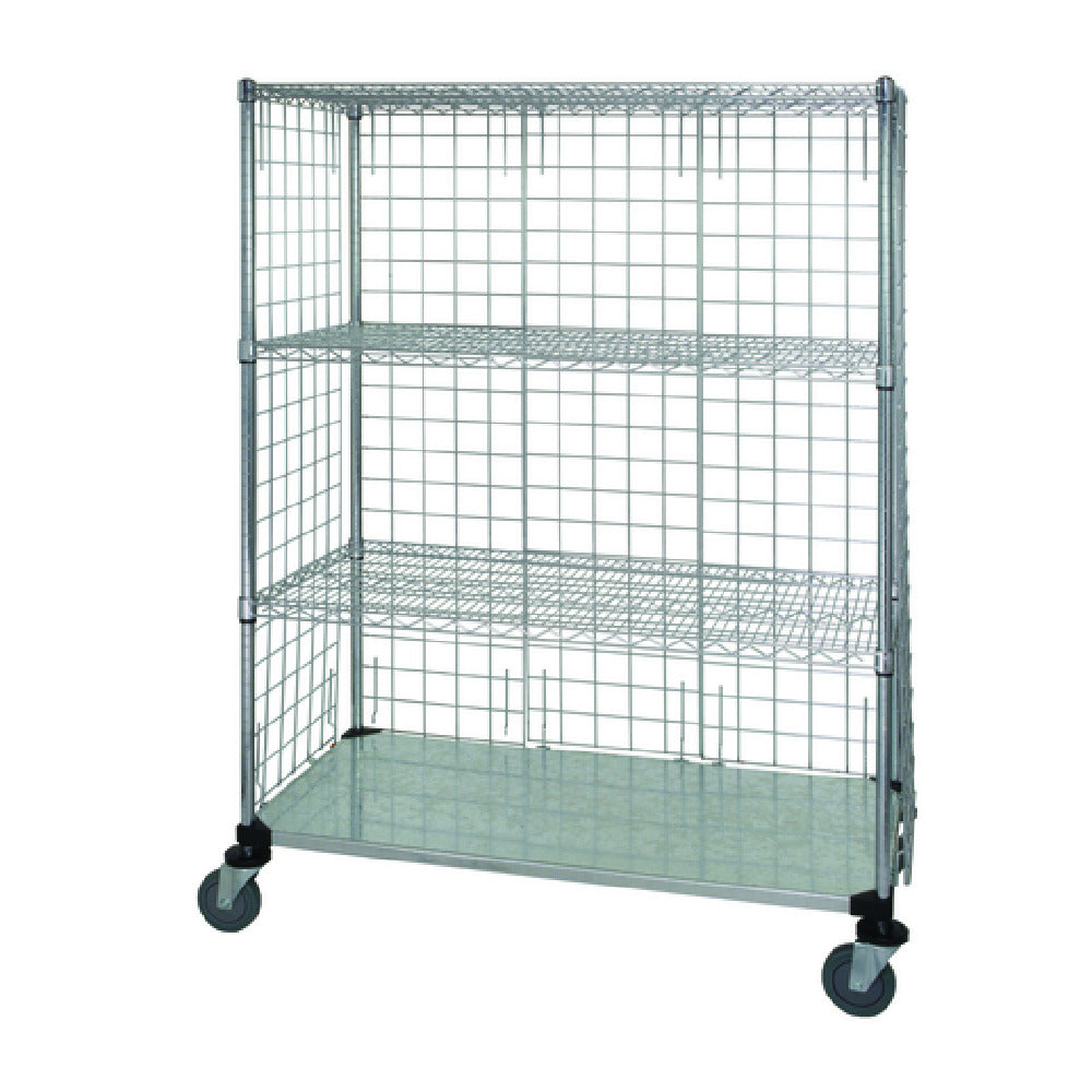 Quantum WRCS4-74-2448EP Wire Enclosed Cart Mobile 48"W X 24"D X 80"H