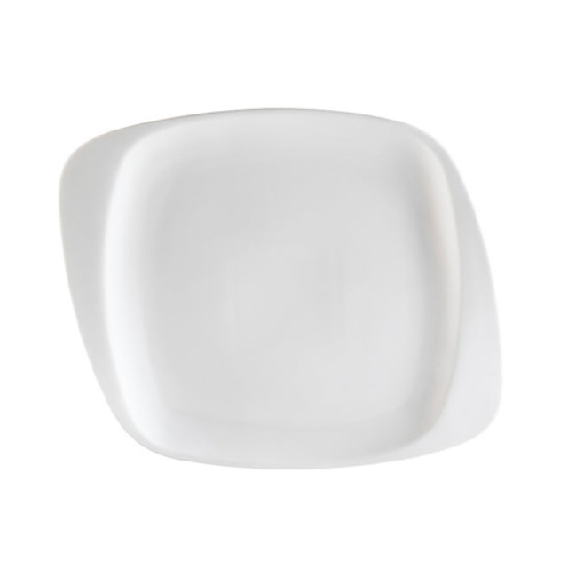 CAC China WH-20 White Pearl Plate 11-1/2"L X 10"W X 3/4"H Square