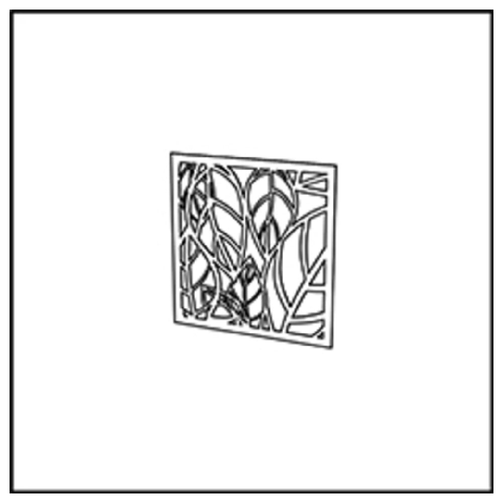 BauscherHepp VE-38026 Venta® Metal Panel With Cut-out Decor "LEAF" To Cover The Front Of The Buffet Table