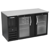 Beverage Air BB58HC-1-G-B - Refrigerated Back Bar Storage Cabinet, Two-section, 59"W