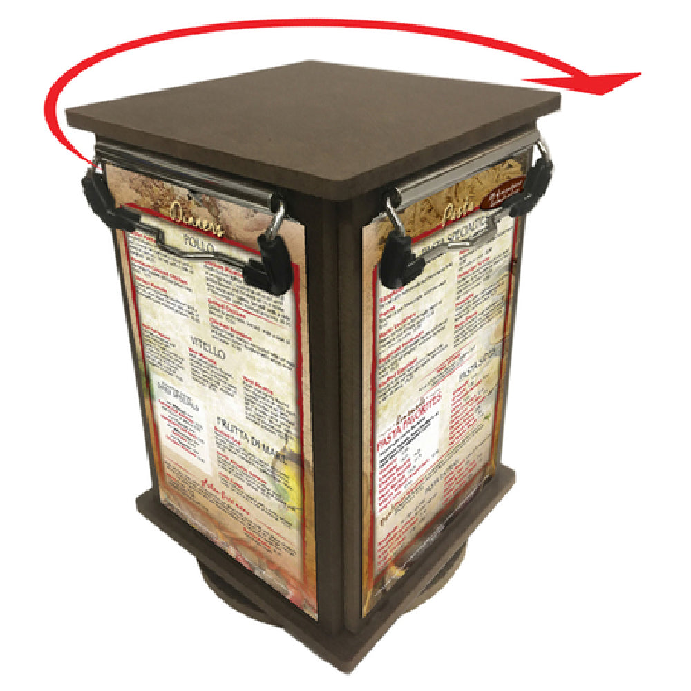 Menu Solutions HB4S-A Table Tent Holds 4" X 6" Inserts With 4 Views