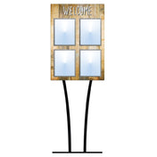 Hubert 52492 - Menu Board, 4-pocket, Floor Stand