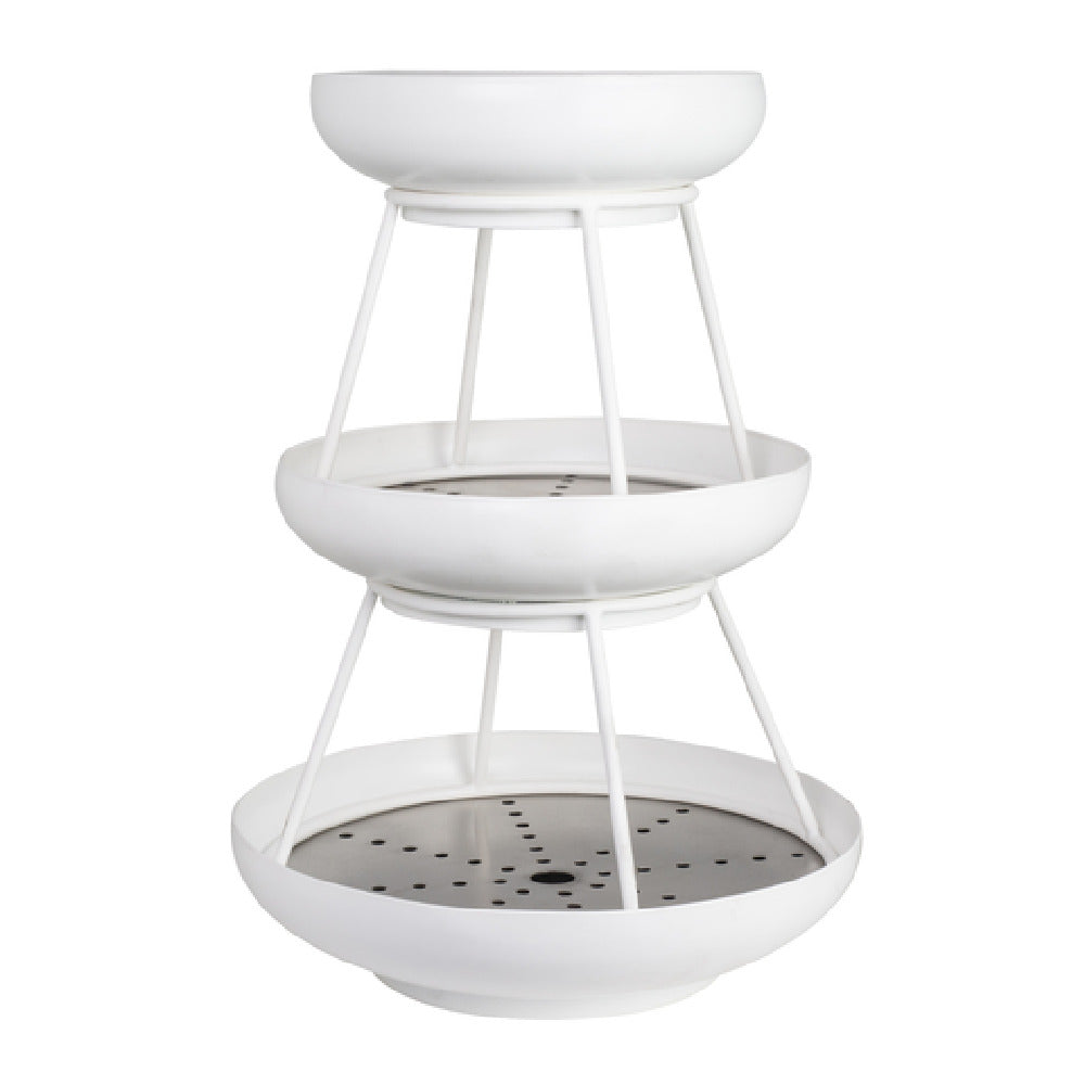 Steelite 5862JX61 3-Tier Coupe Seafood Stand 11.625" X 17.0" Seafood Stands