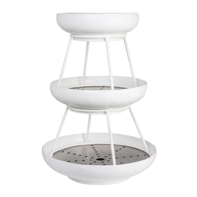 Steelite 5862JX61 3-Tier Coupe Seafood Stand 11.625" X 17.0" Seafood Stands