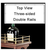 Forbes Industries 6033 Gallery Rails 3-sided Double Rails Brass
