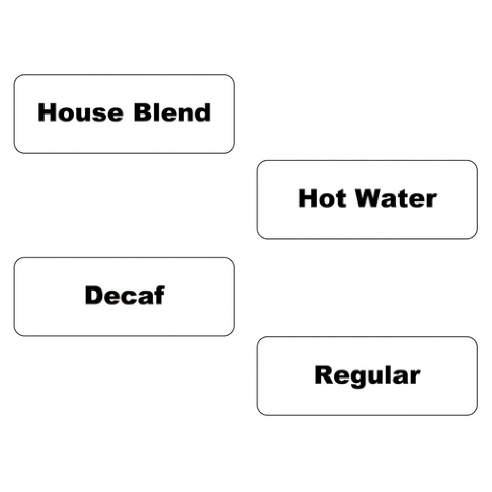 Service Ideas SC1HBCL Static Cling Labels 3-1/2" X 1-1/4" Includes: (5) House Blend