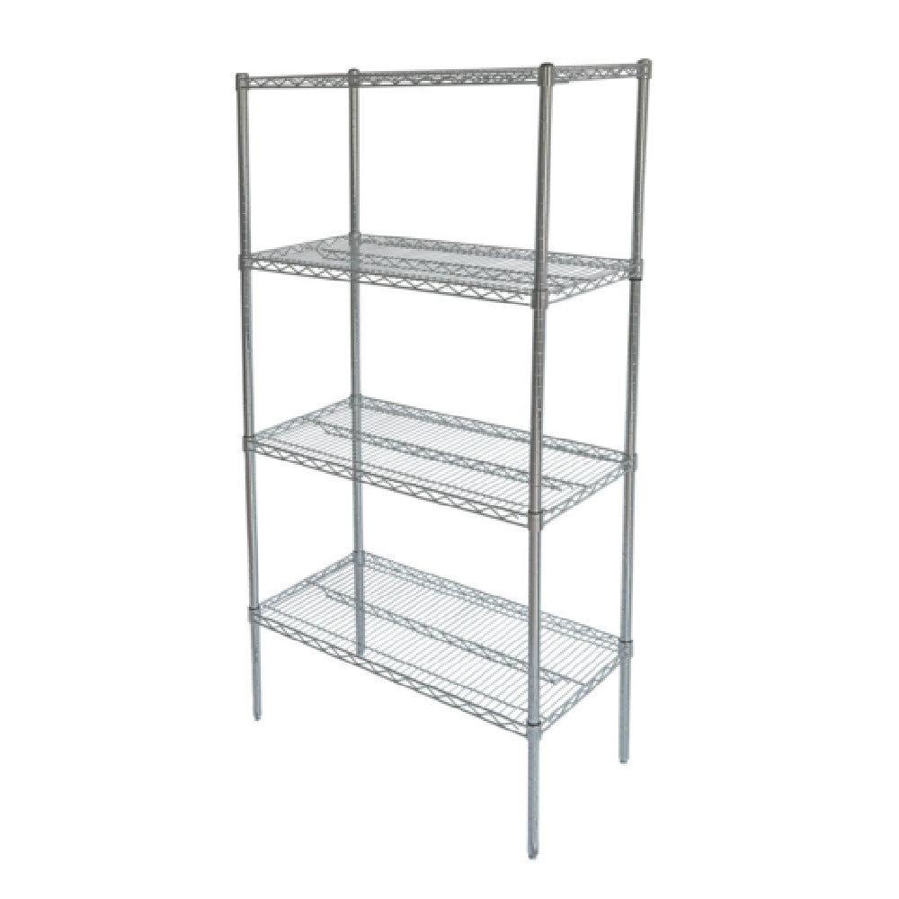 CAC China ACWS-1836S Wire Shelving Set 36"L X 18"W X 72"H Heavy Duty