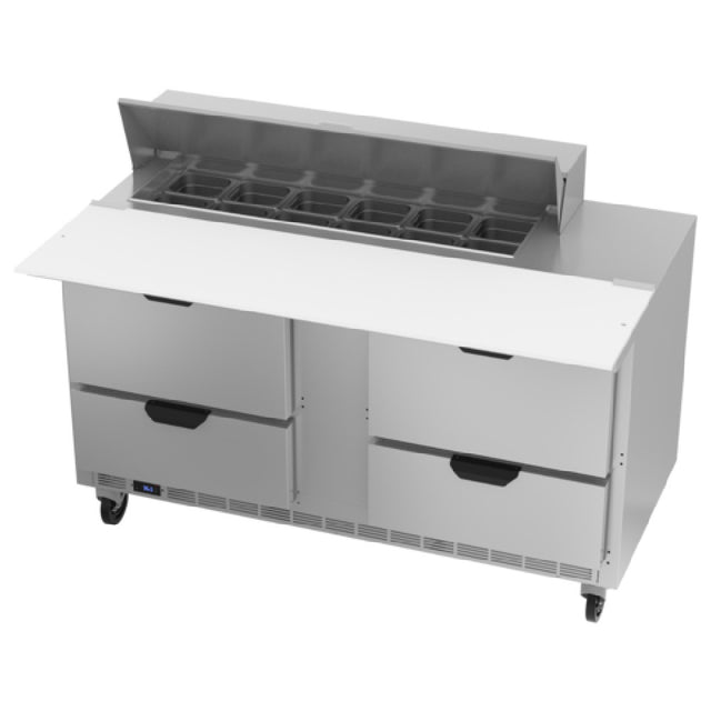 Beverage Air SPED60HC-12C-4 Sandwich Top Refrigerated Counter Two-section 60"W