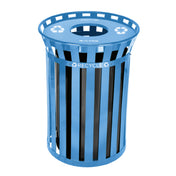 Alpine Industries ALP479-38-BLU Alpine Industries Outdoor Metal Waste Receptacle