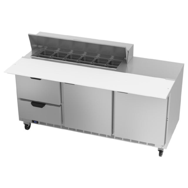 Beverage Air SPED72HC-12C-2 Sandwich Top Refrigerated Counter Three-section 72"W