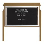 Aarco PLDS3045LDPP-8 Message Center 45"W X 30"H Freestanding