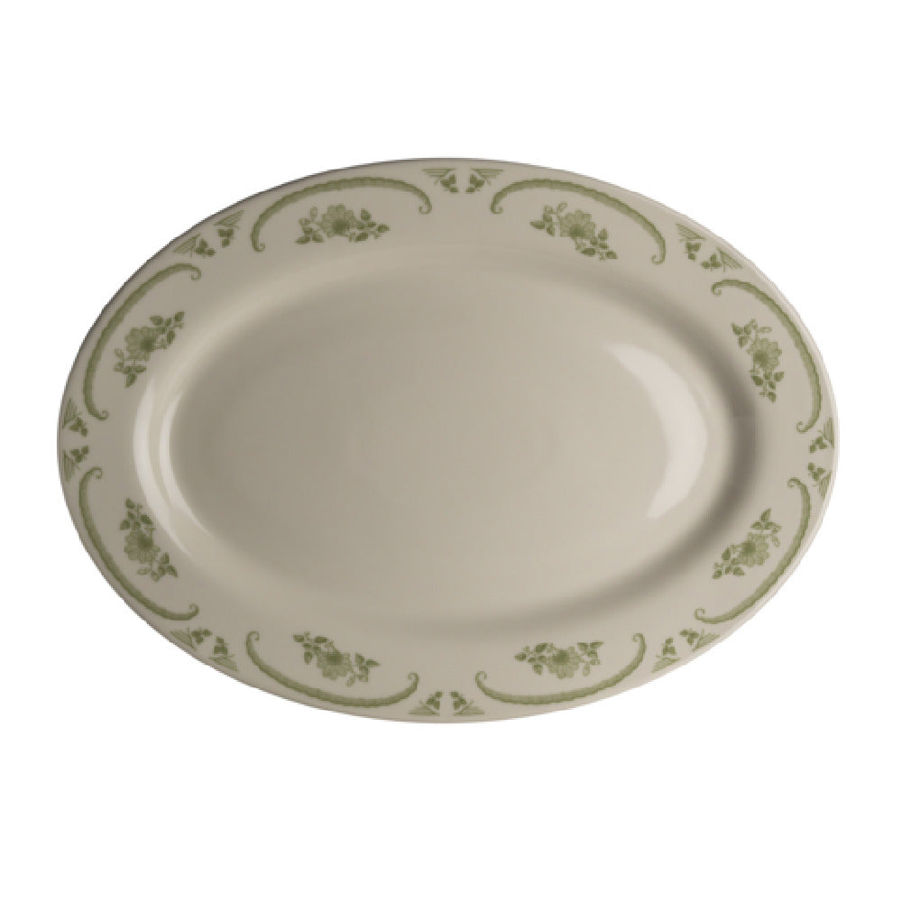 Steelite HL1589885 - Rolled Edge Oval Platter, 15.625" X 11.375", American Rose