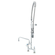 T&S Brass B-0123-12CRBJST EasyInstall Pre-Rinse Unit Deck Mount Base 8" Adjustable Center