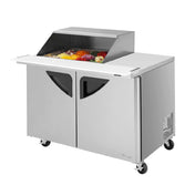 Turbo Air TST-48SD-12M-N-SL(-LW) Super Deluxe Sandwich/Salad Mega Top Unit With Slide-Back Lid