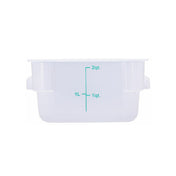 Hubert 29A-041 - Kratos® Food Storage Container, 7.25"W X 7.25"D X 3.875"H, Square
