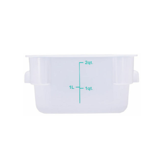 Hubert 29A-041 - Kratos® Food Storage Container, 7.25"W X 7.25"D X 3.875"H, Square
