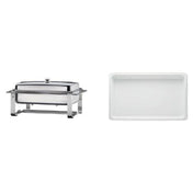 BauscherHepp 57.0052.6011 Chafing Dish Promo Kit Includes: (1) Neutral 1/1 GN Chafing Dish With Lift-off Cover (57.0052.6040) & (2) 247 Oz.