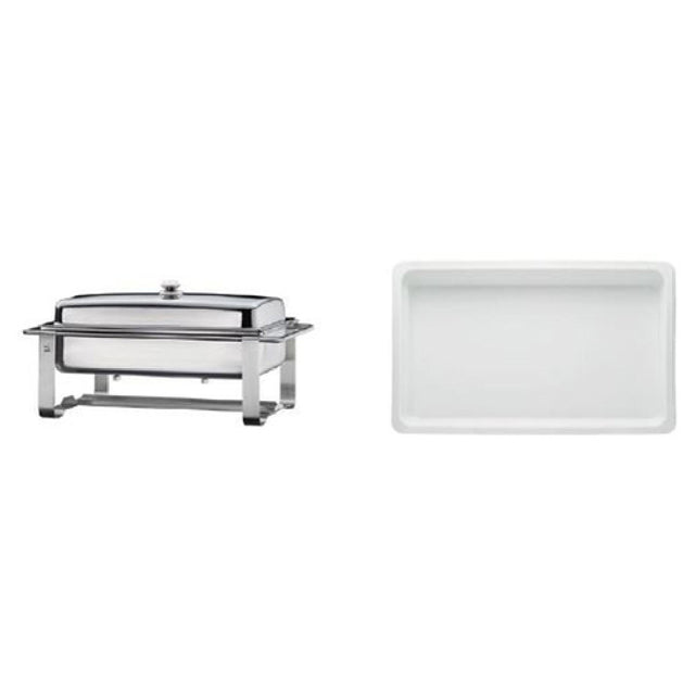 BauscherHepp 57.0052.6011 Chafing Dish Promo Kit Includes: (1) Neutral 1/1 GN Chafing Dish With Lift-off Cover (57.0052.6040) & (2) 247 Oz.