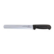 Omcan 12644 (12644) Slicing Knife 10" Straight Wave Blade Polypropylene Black Handle