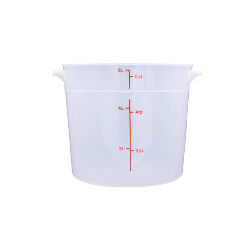 CAC China FS2P-6T Food Storage Container 6 Qt. Round