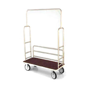 Forbes Industries 2493 Luggage Cart Brushed Stainless Steel One Long Side With Retaining Bars